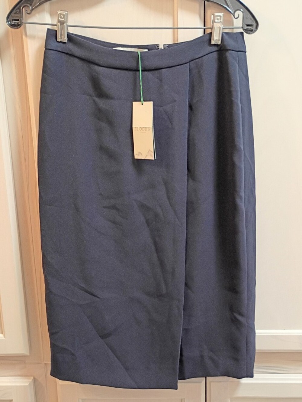 Hobbs London Navy Catherine Skirt Size 4 NWT New With Tags Pencil Workwear